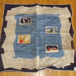 Carol Stanley handkerchief hankie purse 1953 calendar
